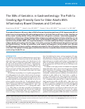 Cover page: The 5Ms of Geriatrics in Gastroenterology: The Path to Creating Age-Friendly Care for Older Adults With Inflammatory Bowel Diseases and Cirrhosis