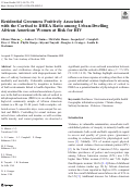 Cover page: Residential Greenness Positively Associated with the Cortisol to DHEA Ratio among Urban-Dwelling African American Women at Risk for HIV