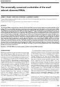 Cover page: The universally conserved nucleotides of the small subunit ribosomal RNAs