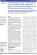 Cover page: Fast progression in non–small cell lung cancer: results from the randomized phase III OAK study evaluating second-line atezolizumab versus docetaxel