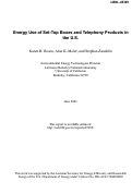 Cover page: Energy use of set-top boxes and telephony products in the U.S.