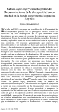 Cover page: Sabios, super-crips y escucha profunda: Representaciones de la discapacidad como otredad en la banda experimental argentina Reynols