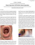 Cover page: Airway Compromise in ACE Inhibitor Induced Angioedema