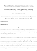 Cover page: Artificial ion channel biosensor in human immunodeficiency virus gp41 drug sensing.