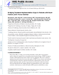 Cover page: Bridging Treatment Implementation Gaps&nbsp;in Patients With Heart&nbsp;Failure: JACC Focus Seminar 2/3.