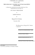 Cover page: The Geologic Context of Lunar Magnetic Anomalies