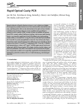 Cover page: Rapid Optical Cavity PCR