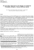 Cover page: An Innovative Approach to the Design of a National Probability Sample of Sexual Minority Adults.