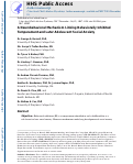 Cover page: A Neurobehavioral Mechanism Linking Behaviorally Inhibited Temperament and Later Adolescent Social Anxiety