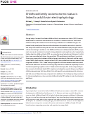 Cover page: Childhood family socioeconomic status is linked to adult brain electrophysiology.