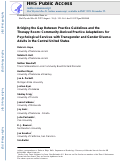 Cover page: Bridging the Gap Between Practice Guidelines and the Therapy Room: Community-Derived Practice Adaptations for Psychological Services with Transgender and Gender Diverse Adults in the Central United States.
