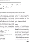 Cover page: Conversion of rice straw to bio-based chemicals: an integrated process using Lactobacillus brevis