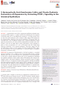 Cover page: 5-Aminosalicylic Acid Ameliorates Colitis and Checks Dysbiotic Escherichia coli Expansion by Activating PPAR-γ Signaling in the Intestinal Epithelium