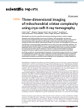 Cover page: Three-dimensional imaging of mitochondrial cristae complexity using cryo-soft X-ray tomography