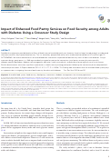 Cover page: Impact of Enhanced Food Pantry Services on Food Security among Adults with Diabetes Using a Crossover Study Design