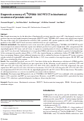 Cover page: Diagnostic accuracy of [18F]PSMA-1007 PET/CT in biochemical recurrence of prostate cancer.