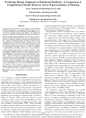 Cover page: Predicting Human Judgments of Relational Similarity: A Comparison of Computational Models Based on Vector Representations of Meaning