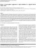 Cover page: Effects of d-α-tocopherol supplements on lipid metabolism in a high-fat diet-fed animal model