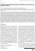 Cover page: A Practical Implicit Membrane Potential for NMR Structure Calculations of Membrane Proteins
