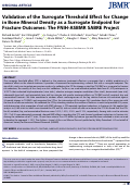 Cover page: Validation of the Surrogate Threshold Effect for Change in Bone Mineral Density as a Surrogate Endpoint for Fracture Outcomes: The FNIH‐ASBMR SABRE Project