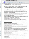 Cover page: Research diagnostic criteria for mild cognitive impairment with Lewy bodies: A systematic review and meta-analysis.