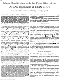 Cover page: Muon Identification with the Event Filter of the ATLAS Experiment at CERN LHC's