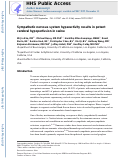 Cover page: Sympathetic nervous system hyperactivity results in potent cerebral hypoperfusion in swine.