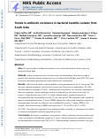 Cover page: Trends in antibiotic resistance in bacterial keratitis isolates from South India