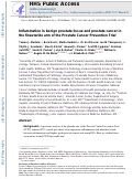 Cover page: Inflammation in Benign Prostate Tissue and Prostate Cancer in the Finasteride Arm of the Prostate Cancer Prevention Trial