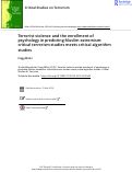 Cover page: Terrorist violence and the enrollment of psychology in predicting Muslim extremism: critical terrorism studies meets critical algorithm studies