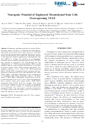 Cover page: Neurogenic Potential of Engineered Mesenchymal Stem Cells Overexpressing VEGF