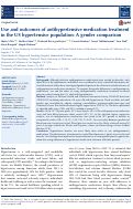 Cover page: Use and outcomes of antihypertensive medication treatment in the US hypertensive population: A gender comparison.