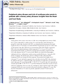 Cover page: Peripheral artery disease and risk of cardiovascular events in patients with coronary artery disease: Insights from the Heart and Soul Study