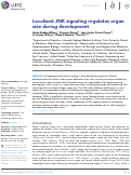 Cover page: Localized JNK signaling regulates organ size during development