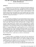 Cover page: Utility bill comprehension in the commercial and industrial sector: results of field 
research