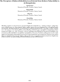 Cover page: The Perception of Reduced Reliability in an External Store Reduces Vulnerability to its Manipulation.