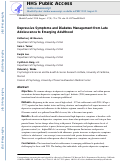 Cover page: Depressive Symptoms and Diabetes Management From Late Adolescence to Emerging Adulthood