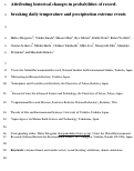 Cover page: Attributing Historical Changes in Probabilities of Record-Breaking Daily Temperature and Precipitation Extreme Events