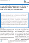 Cover page: Aro: a machine learning approach to identifying single molecules and estimating classification error in fluorescence microscopy images