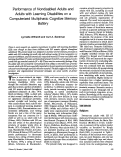 Cover page: Performance of Nondisabled Adults and Adults with Learning Disabilities on a Computerized Multiphasic Cognitive Memory Battery