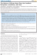 Cover page: The History of African Gene Flow into Southern Europeans, Levantines, and Jews