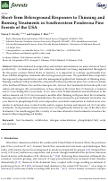 Cover page: Short-Term Belowground Responses to Thinning and Burning Treatments in Southwestern Ponderosa Pine Forests of the USA