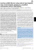 Cover page: Low-bias ncRNA libraries using ordered two-template relay: Serial template jumping by a modified retroelement reverse transcriptase