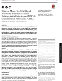 Cover page: Clinical Model for NASH and Advanced Fibrosis in Adult Patients With Diabetes and NAFLD: Guidelines for Referral in NAFLD