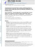 Cover page: A Randomized Controlled Trial to Reduce HIV-Related Risk in African American Men Who Have Sex with Men and Women: the Bruthas Project