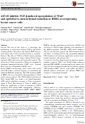 Cover page: RETRACTED ARTICLE: A83-01 inhibits TGF-β-induced upregulation of Wnt3 and epithelial to mesenchymal transition in HER2-overexpressing breast cancer cells