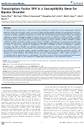 Cover page: Transcription Factor SP4 Is a Susceptibility Gene for Bipolar Disorder