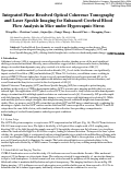 Cover page: Integrated Phase Resolved Optical Coherence Tomography and Laser Speckle Imaging for Enhanced Cerebral Blood Flow Analysis in Mice under Hypercapnic Stress