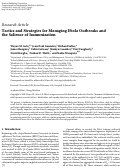 Cover page: Tactics and Strategies for Managing Ebola Outbreaks and the Salience of Immunization