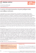 Cover page: A survey of current practices in post-polypectomy surveillance in Korea.